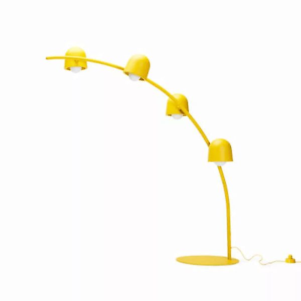 Stehleuchte Big Lebow metall gelb / H 234 x L 186 cm - 4 drehbare Lampensch günstig online kaufen