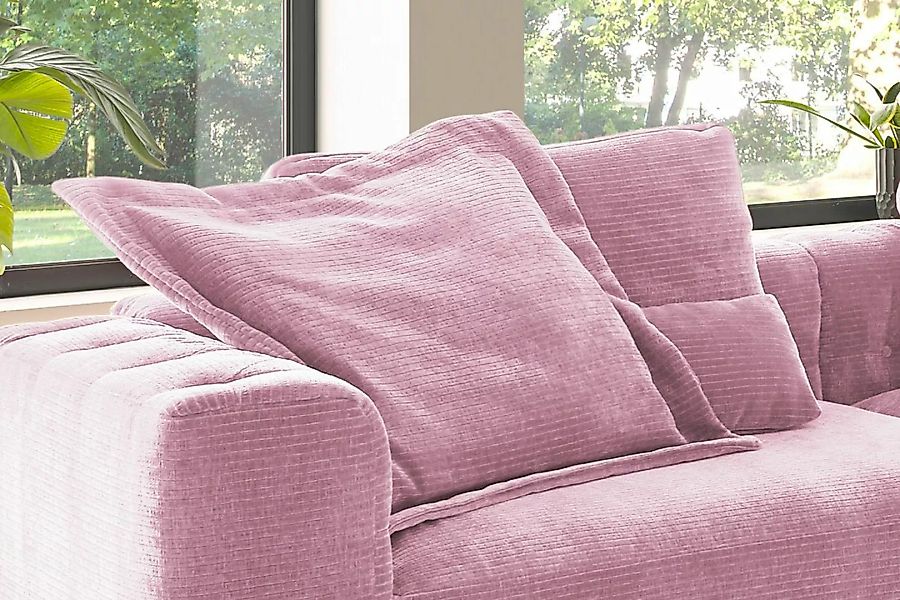 KAWOLA Flatterkissen SEPHI medium Cord Vintage rosa günstig online kaufen