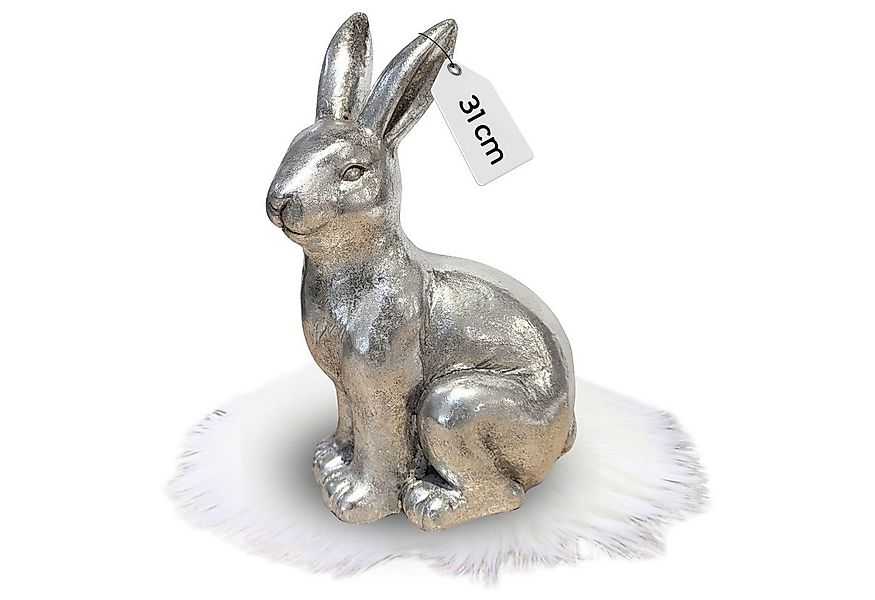 Bada Bing Tierfigur Deko Hase Silber Ostern Frühlings Dekoration Hasen Figu günstig online kaufen