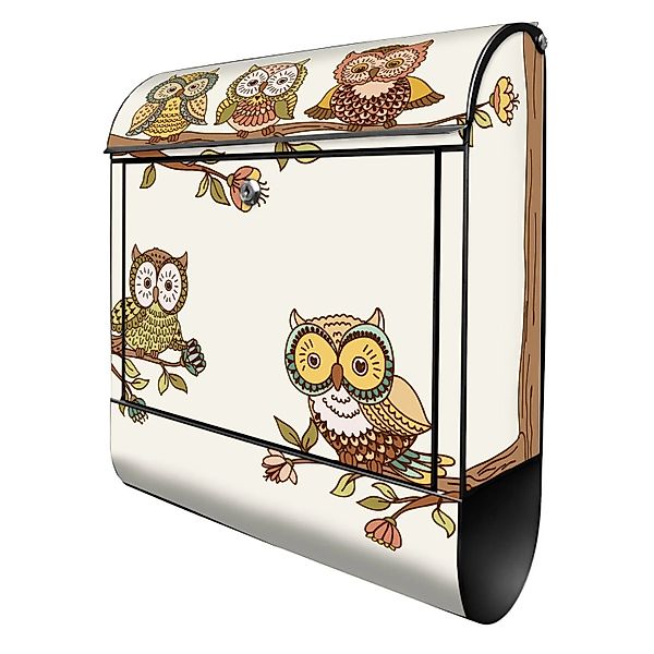 Banjado Design Briefkasten Schwarz Pulverbeschichtet 39x47x14cm 2 Schlüssel günstig online kaufen