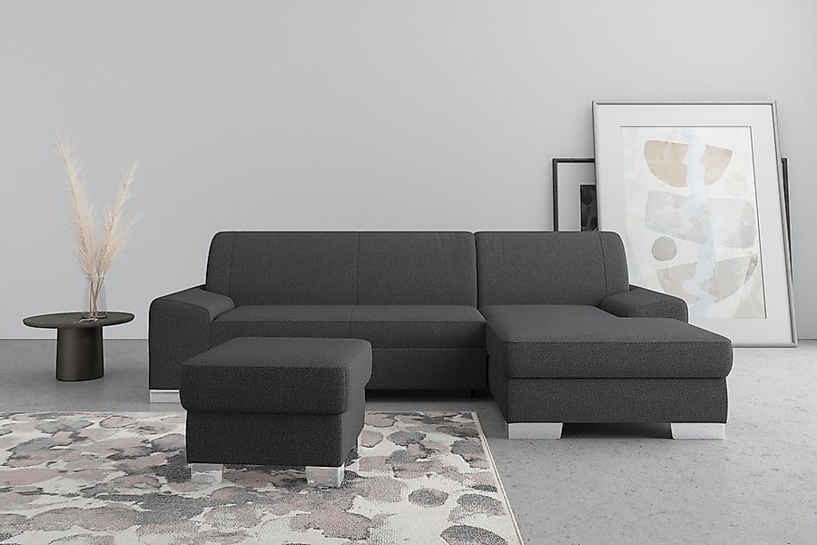 DOMO collection Ecksofa "Anzio L-Form, whlw. Bettfunktion, Federkern, hochw günstig online kaufen
