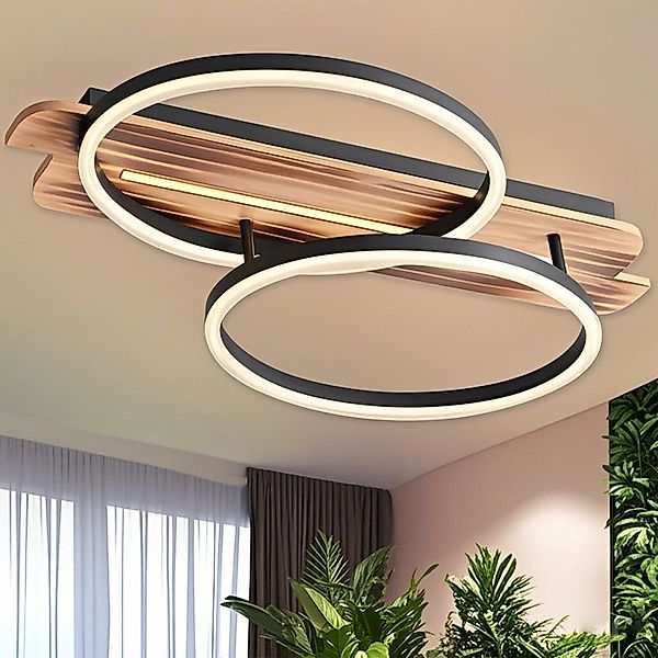 Masbekte Deckenleuchte, 2 Ringe LED Deckenlampe günstig online kaufen