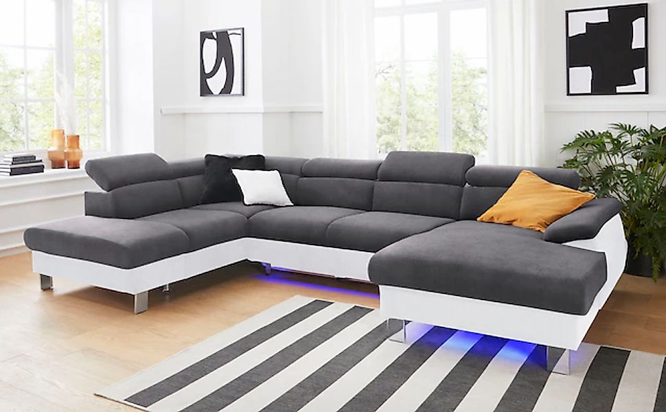 COTTA Polstergarnitur »Komaris U-Form, B: 320 bzw. 100 cm (Set: Wohnlandsch günstig online kaufen