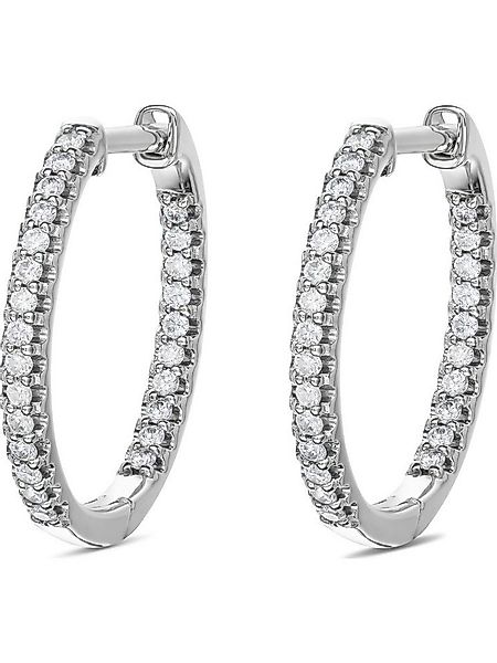 CHRIST Paar Creolen CHRIST Damen-Creolen 585er Weißgold 50 Diamant (Paar) günstig online kaufen