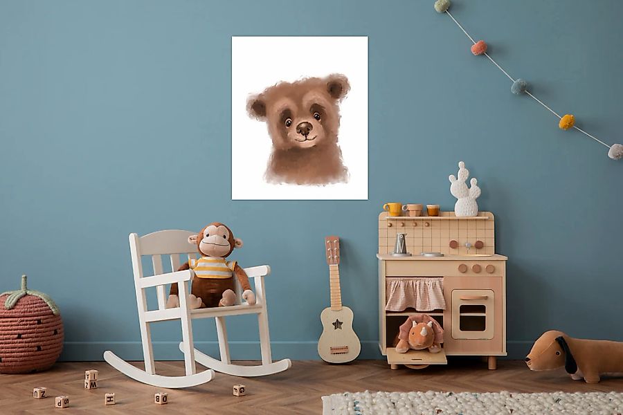 Lüttenhütt Poster "Niedlicher Braunbär", Bär-Fantasy-Tiere, (1 St.), HD Pre günstig online kaufen