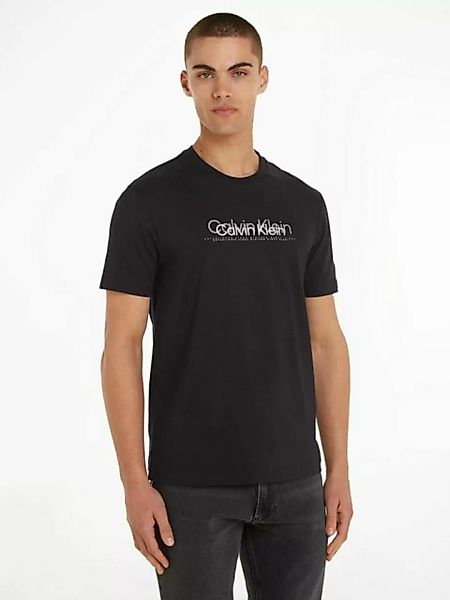 Calvin Klein T-Shirt DOUBLE FLOCK LOGO T-SHIRT mit Markenlabel günstig online kaufen