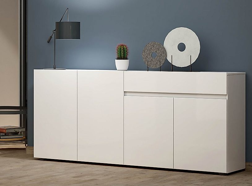 freiraum Sideboard Mister, in weiss, Lack Hochglanz - 180x80x38cm (BxHxT) günstig online kaufen