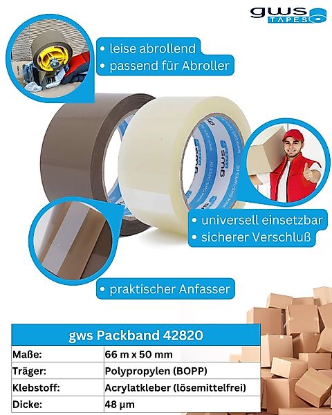 gws Klebeband gws 42820 Packband PP günstig online kaufen