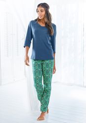 s.Oliver Pyjama 2 Stk. tlg., im Ornamentdruck mit 3/4-Ärmeln günstig online kaufen