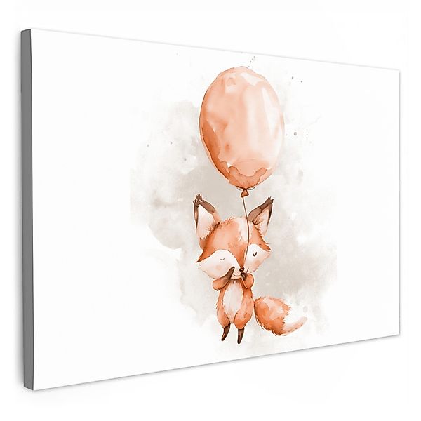 OneMillionCanvasses® Leinwandbild Fuchs - Pastellfarben - günstig online kaufen