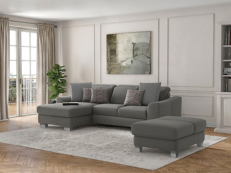 sit&more Ecksofa "Dundee L-Form" mit Federkern und Edelstahlfüßen, wahlweis günstig online kaufen