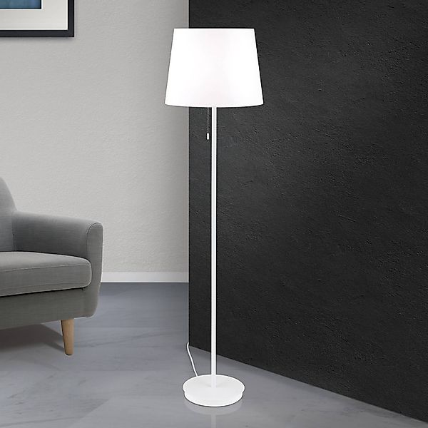 Textil-Stehleuchte Ludwig, weiß günstig online kaufen