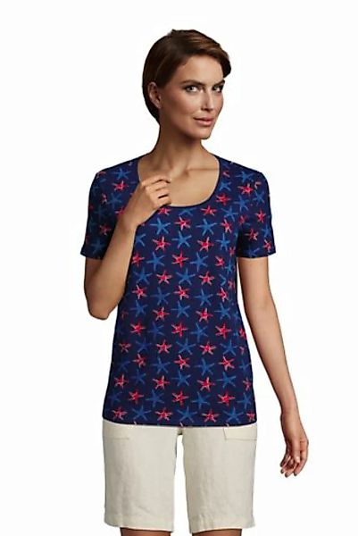 Shirt aus Leinenmix, Damen, Größe: 48-50 Normal, Blau, by Lands' End, Tiefs günstig online kaufen