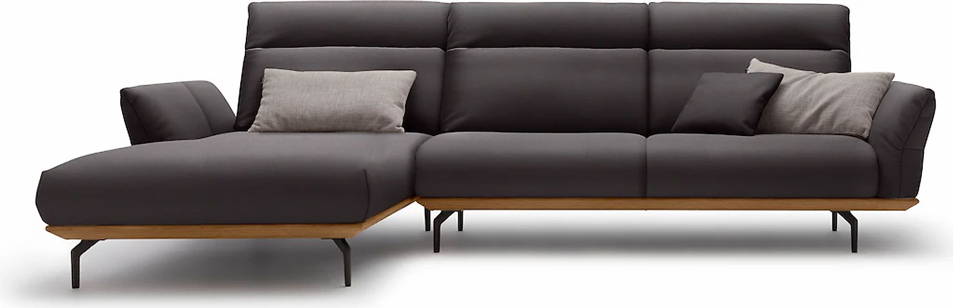 Creation BY ROLF BENZ Ecksofa "CR.460", Sockel in Nussbaum, Winkelfüße in U günstig online kaufen