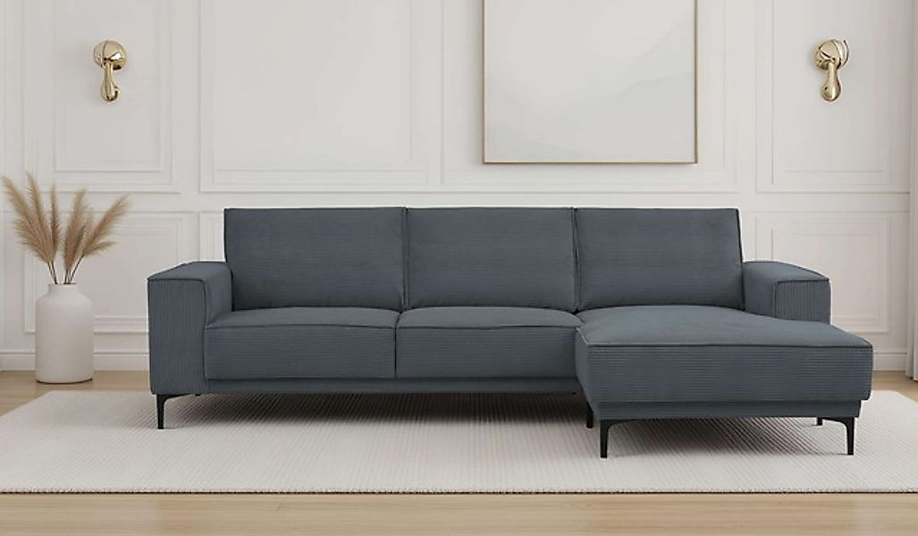 PLACES OF STYLE Ecksofa »Polsterecke Oland, Struktur, Flachgewebe, Luxus-Mi günstig online kaufen