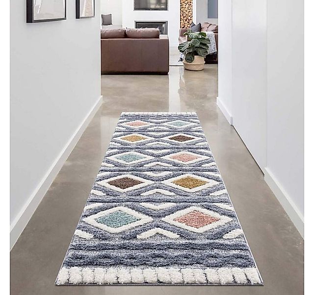 Carpet City Hochflor-Teppich Focus 3382, rechteckig, Höhe: 20 mm, Boho-Tepp günstig online kaufen