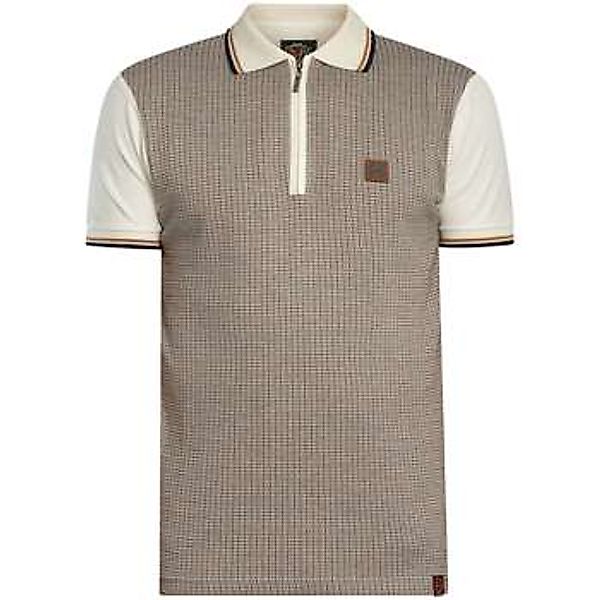 Trojan  Poloshirt Poloshirt mit Mini-Houndstooth-Zip-Panel günstig online kaufen