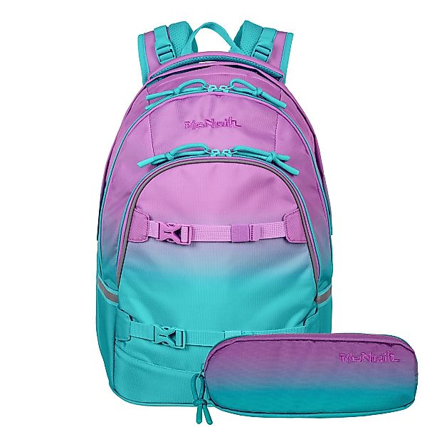 McNeill Schulranzen Schulrucksack MILO Blueberry 2-teilig günstig online kaufen