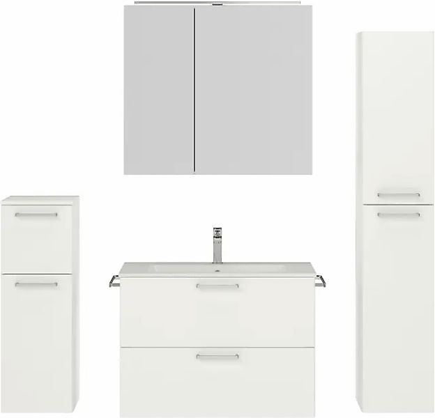 nobilia® Badmöbel-Set »Tolvina« vormontiert, mit Soft-Close, 4 Stk. tlg. in günstig online kaufen