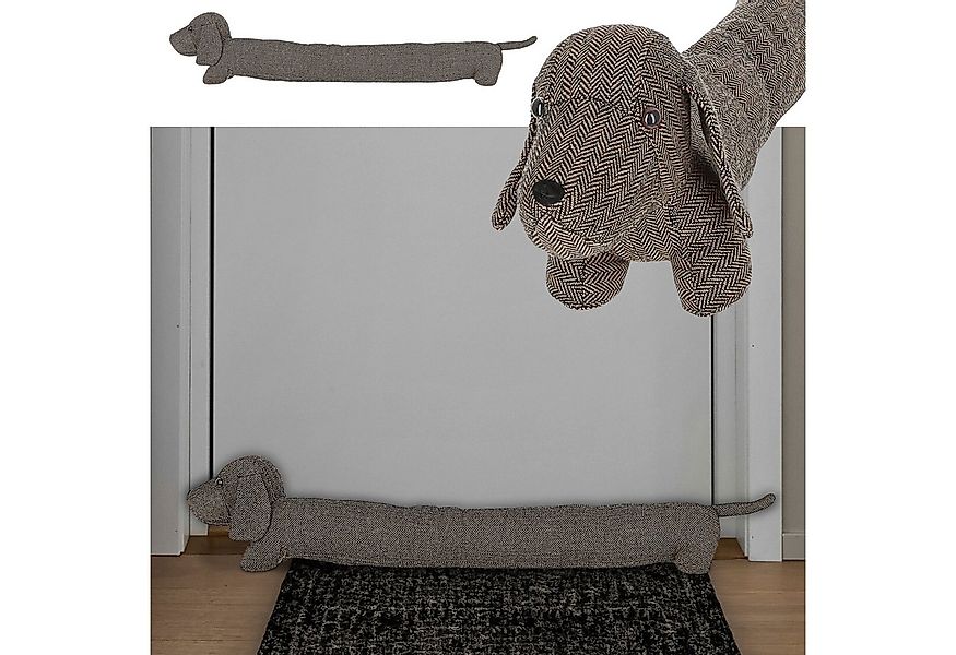 CEPEWA Türstopper Zugluftstopper Hund braun 85x20x10cm Polyester Türstopper günstig online kaufen