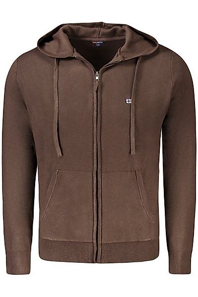 NORWAY 1963 Strickpullover Herren Cardigan Braun Langarm mit Kapuze und Sti günstig online kaufen