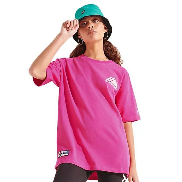 Superdry Mountain Sport Mono Mini Kurzarm T-shirt XL Hot Pink günstig online kaufen