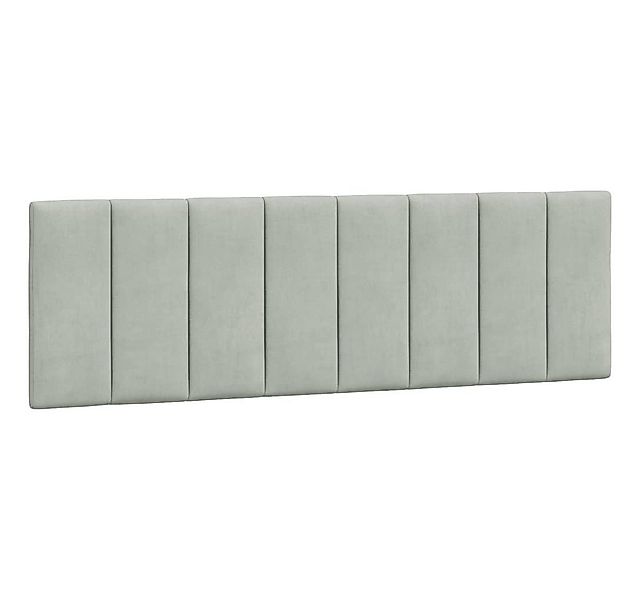 vidaXL Kopfteil, Bett Kopfteil-Kissen Hellgrau 160 cm Samt günstig online kaufen