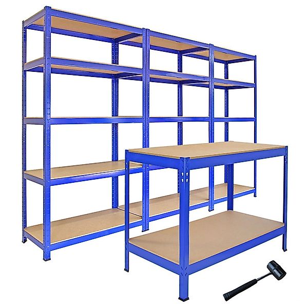 Monstershop Monster Racking 3x T-Rax Lagerregal Blau 90cm B günstig online kaufen