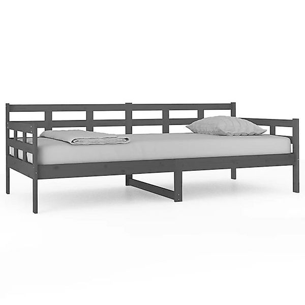 vidaXL Bett, Tagesbett Grau Massivholz Kiefer 90x200 cm günstig online kaufen