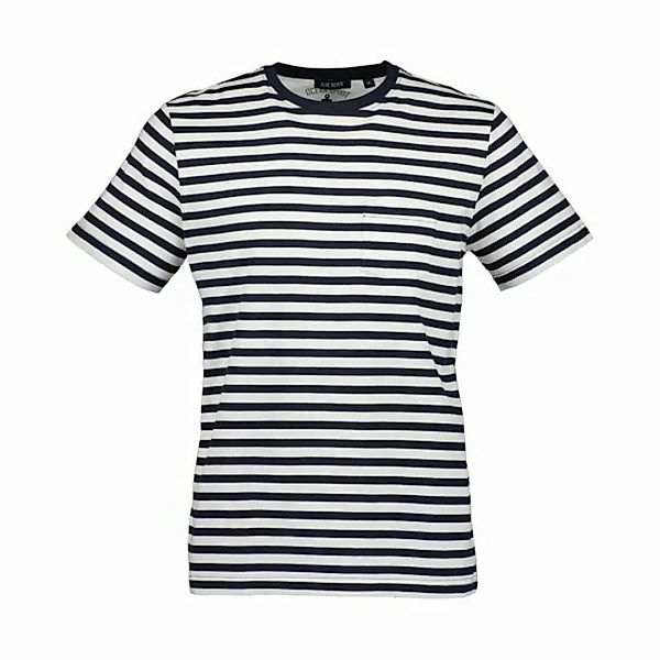 Blue Seven T-Shirt Herren Sommershirt mit Streifen - Gestreiftes Rundhalssh günstig online kaufen