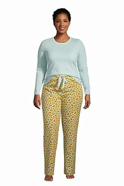 Gemustertes Jersey Pyjama-Set in großen Größen, Damen, Größe: 48-50 Plusgrö günstig online kaufen