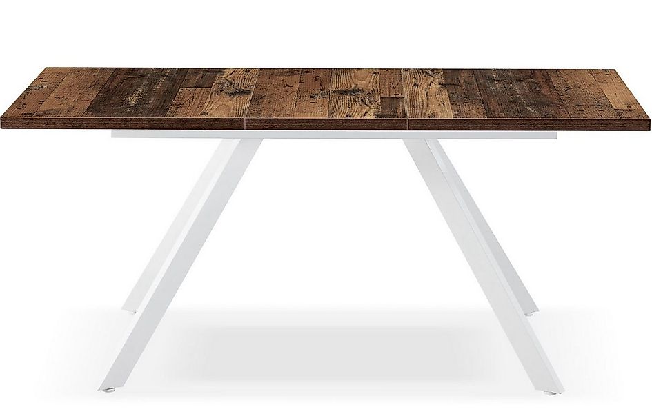 B&D home Esstisch LARS, Metallgestell schwarz oder weiß, ausziehbar 120-160 günstig online kaufen