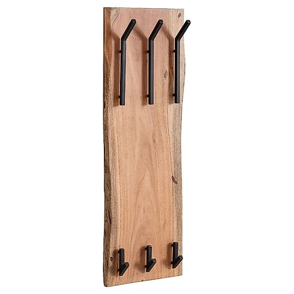 Wandgarderobe natur schwarz pulverbeschichtet B/H/T: ca. 35,5x100x11 cm günstig online kaufen