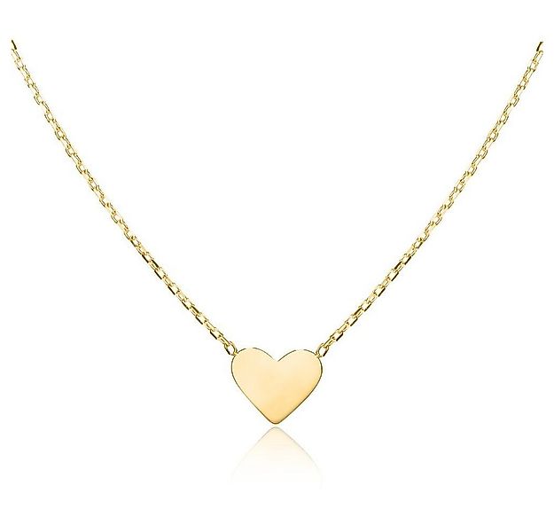 Unique Goldkette filigran mit Herzanhänger aus 9K Gelbgold GN0011 günstig online kaufen
