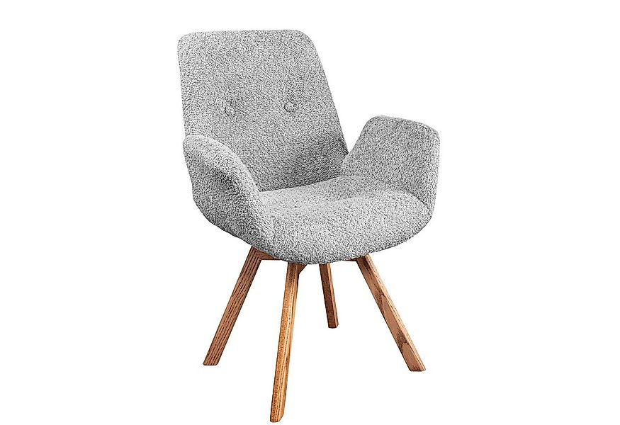 riess-ambiente Polsterstuhl BALTIC grau / natur (Einzelartikel, 1 St), Essz günstig online kaufen