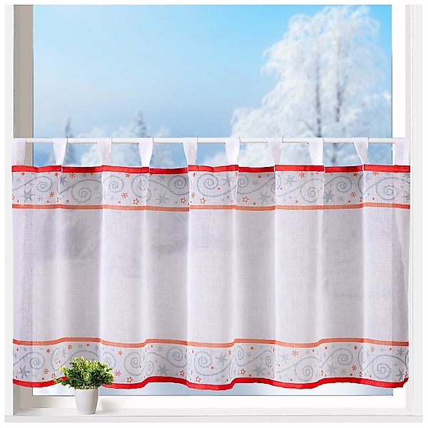 heimtexland Scheibengardine Fensterdekoration Weihnachten Deko Gardine günstig online kaufen