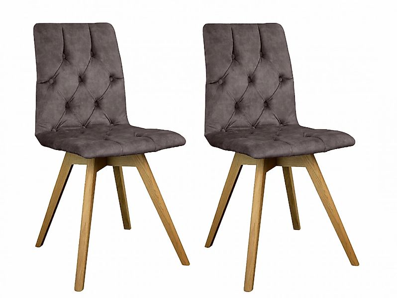 andas Esszimmerstuhl "Rania" (Set) 2 Stk.Massivholzgestell, mit Knopfheftun günstig online kaufen