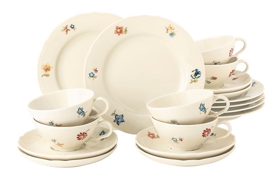 Seltmann Weiden Teeservice "Geschirr-Set, 18 Teile, Marieluise Blütenmeer" günstig online kaufen