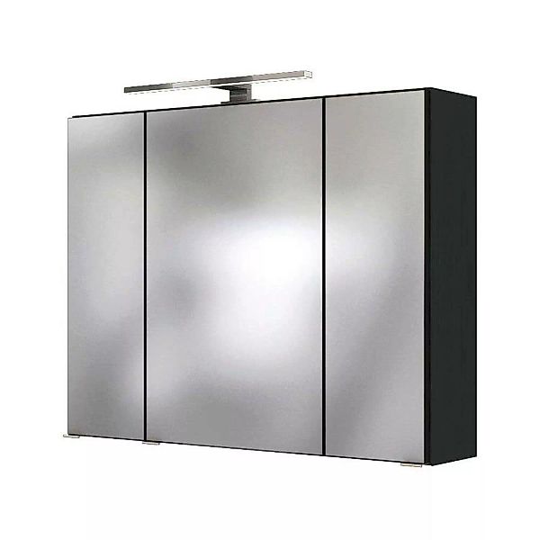 Badezimmer LED Spiegelschrank 80 cm ARLON-03 in matt grau BxHxT: 80 x 66 x günstig online kaufen