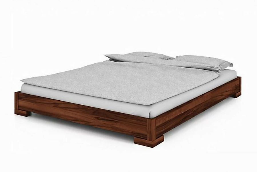 Natur24 Bett Bett Bento 2 Kernbuche massiv 180x200cm ohne Kopfteil mit Holz günstig online kaufen