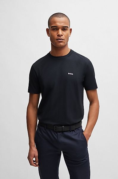 BOSS GREEN Rundhalsshirt Tee mit gummiertem günstig online kaufen