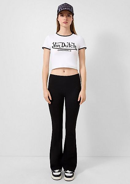 QS Chinos Hose Ausgestellte Jerseyhose mit Logo-Stickerei, QS x Von Dutch günstig online kaufen