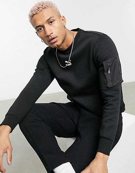 Puma – Avenir – Sweatshirt in Schwarz mit Rundhalsausschnitt günstig online kaufen