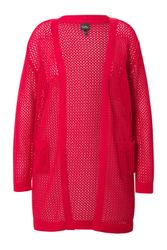 Ulla Popken Strickjacke Long-Strickjacke Netz-Optik offene günstig online kaufen