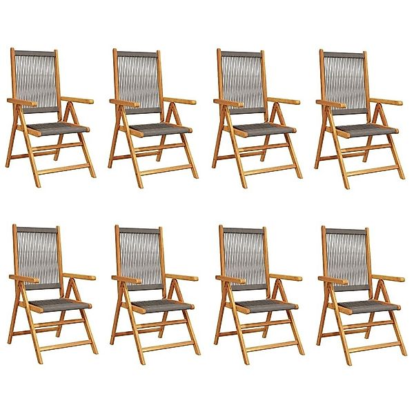 vidaXL Gartenstuhl Gartenstuhl Verstellbar 8 Stk. günstig online kaufen
