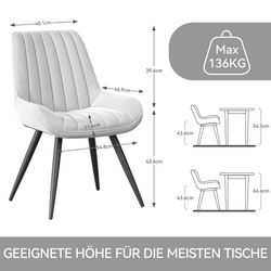 HawthyHome Esszimmerstuhl bequeme Polsterstühle Küchenstuhl (4 günstig online kaufen