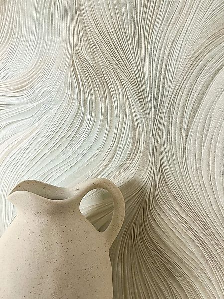 Newroom Vliestapete Kady Türkis Tapete Mustertapete Linien, Wellen, Streife günstig online kaufen