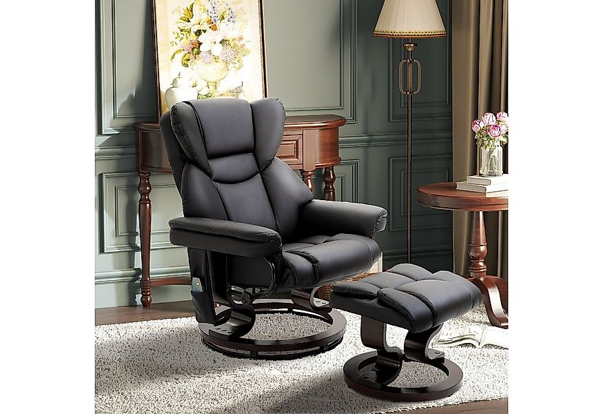 HOMCOM Massagesessel mit Fußhocker, Liegefunktion (Sessel, 2-St., Relaxsess günstig online kaufen