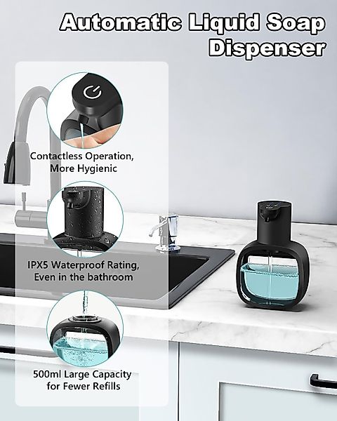 FELIXLEO Seifenspender Automatischer Seifenspender, USB C günstig online kaufen