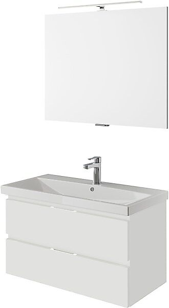 Saphir Badmöbel-Set »Serie 4035 2-teilig, Keramikwaschtisch mit LED-Spiegel günstig online kaufen